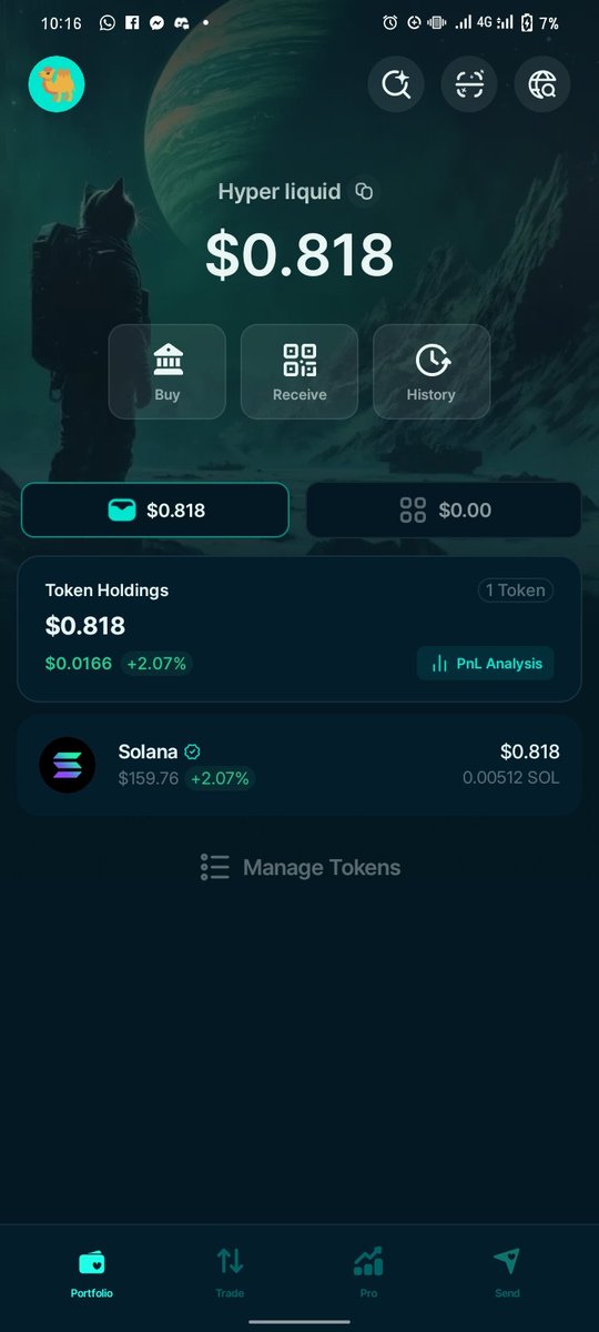 Lost all trading memes. I'm not regretting though. I learnt a lot along the line and I'll keep trenching till I become a whale 🐋.  I'll keep moving. I need a few $SOL to be back up. I hope this post gets to someone who can help. $BTC
7Rqycb3cVSVPF9moEe6YKXAp1x9JDZbj5KYDKYtVCA39