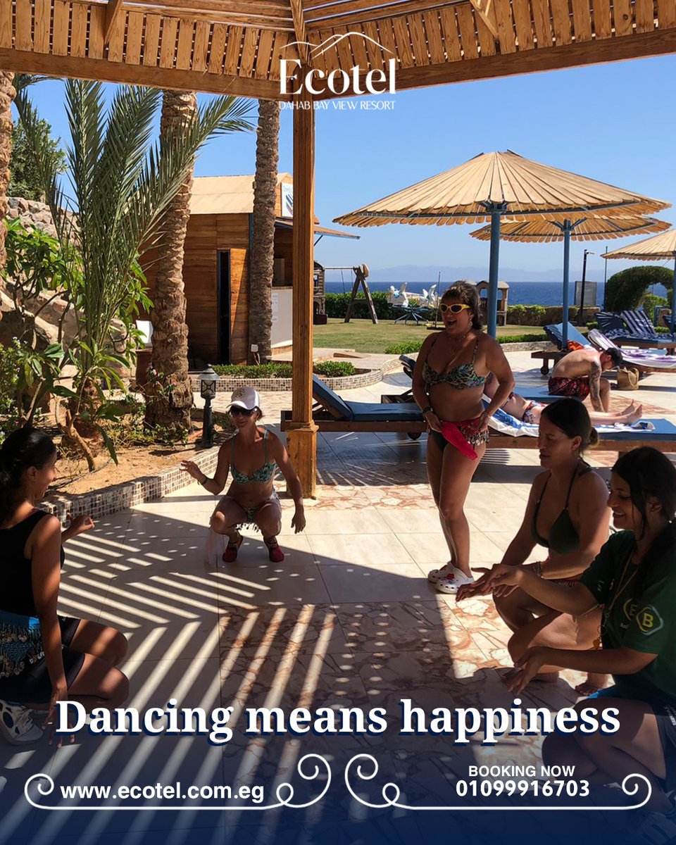 ecoteleg's tweet image. At Ecotel, we believe dancing is the language of joy 🎶.
Move with the rhythm, feel the music, and let every step fill your heart with happiness.

Book Now: +201099916703
#EcotelDahab #Dahab #paradise #booking