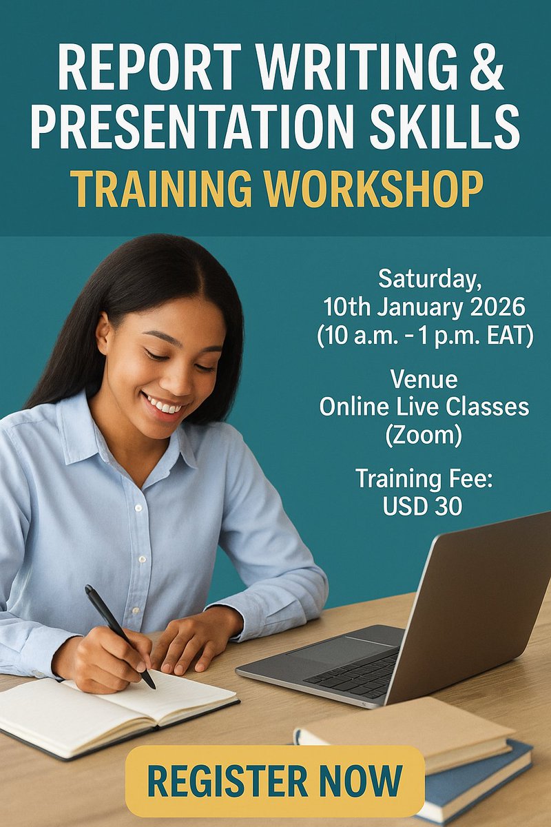 Humanitarian_HG's tweet image. Ready to boost your report writing &amp;amp; presentation skills?
Join our January 2026 Training Workshop and learn to write with clarity &amp;amp; present with impact.
Register now 👉 events.humanitarianglobal.com/ReportWritingP…

#HumanitarianGlobal #ReportWriting #PresentationSkills #capacitybuilding