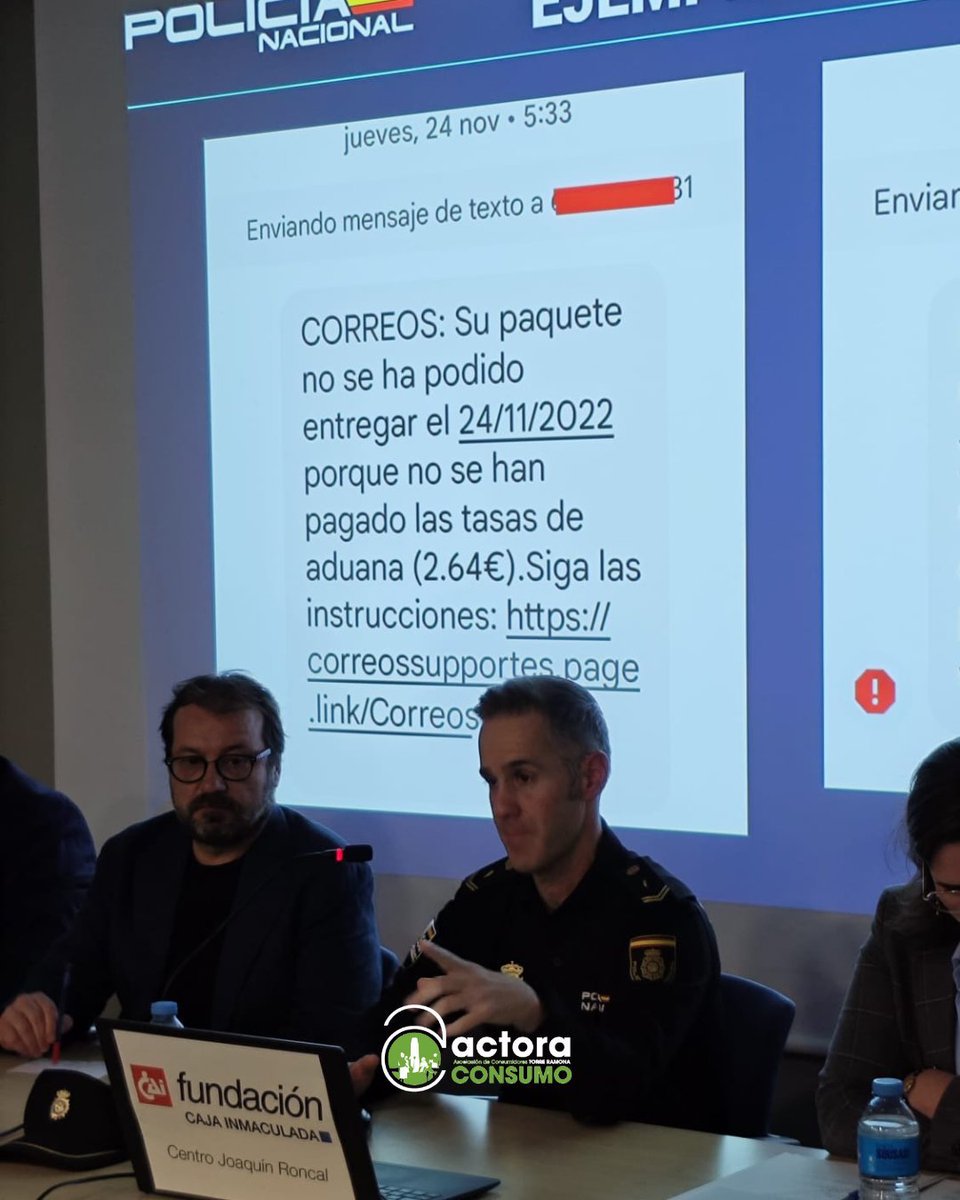 ActoraConsumo's tweet photo. ⚠️ Phishing, smishing y vishing: correos, SMS o llamadas que suplantan a empresas para robar tus datos. https://t.co/A3x4qq0PO2