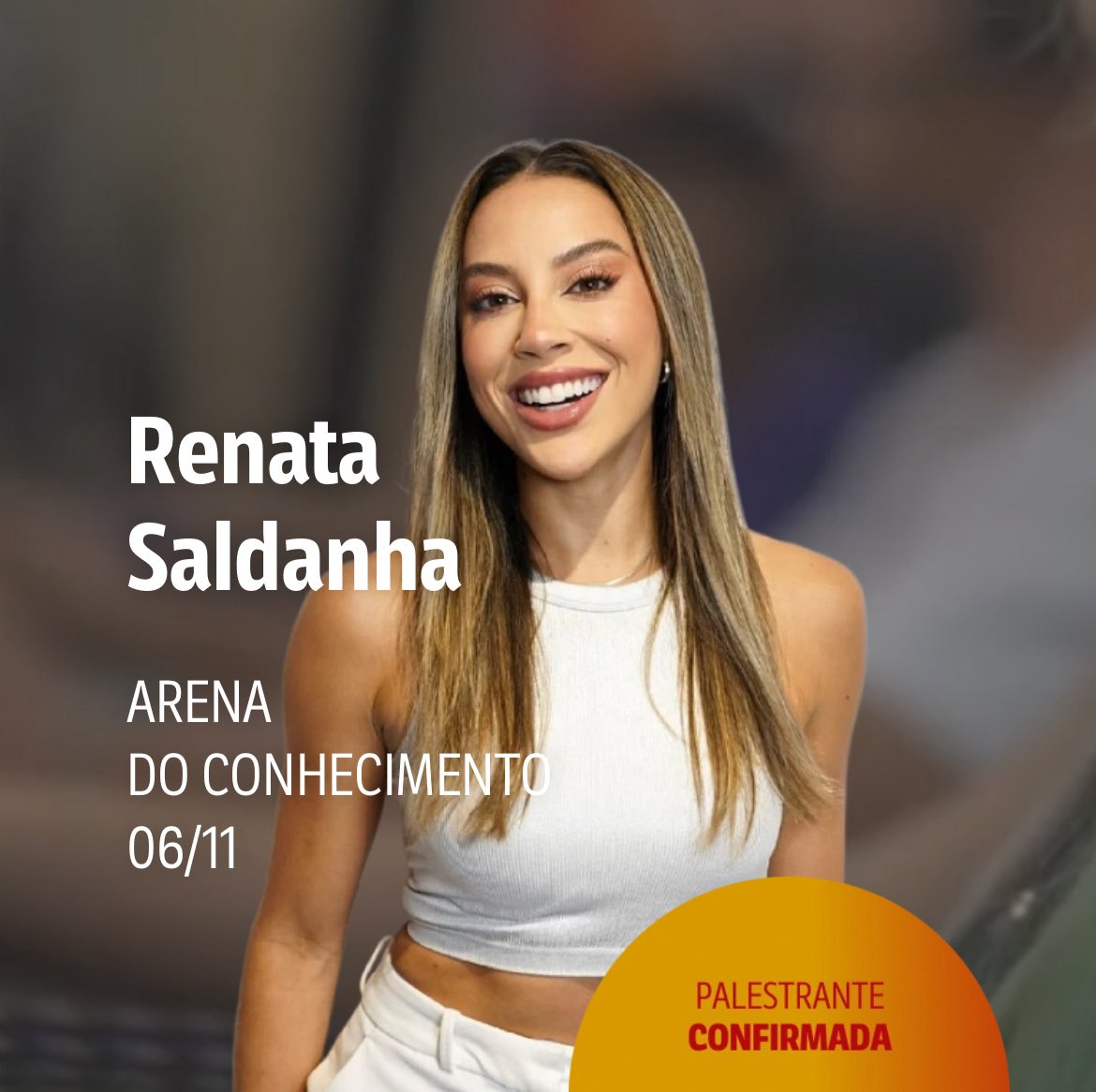 É hoje! 😊

Pessoal, a Re estará palestrando na Feira do Conhecimento às 16h! 
Aos que forem, aproveitem ao máximo esse momento especial.