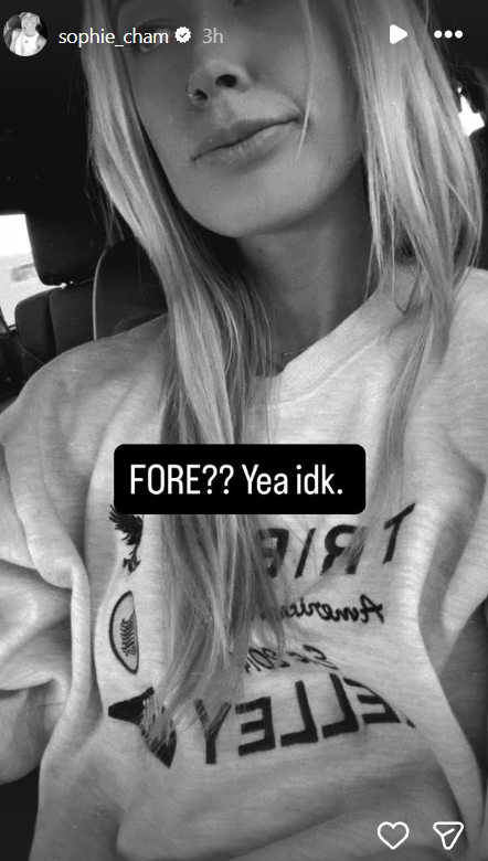 ItsAlwaysMarch's tweet photo. IT'S ALL GOOD.

Sophie Cunningham acknowledges her mistake about the golf term "Fore," with a post on IG. Before that, Caitlin Clark trolled Cunningham for writing "FOUR!!!!" 

📸: Sophie Cunningham's IG Story https://t.co/OuHH5KjKCk