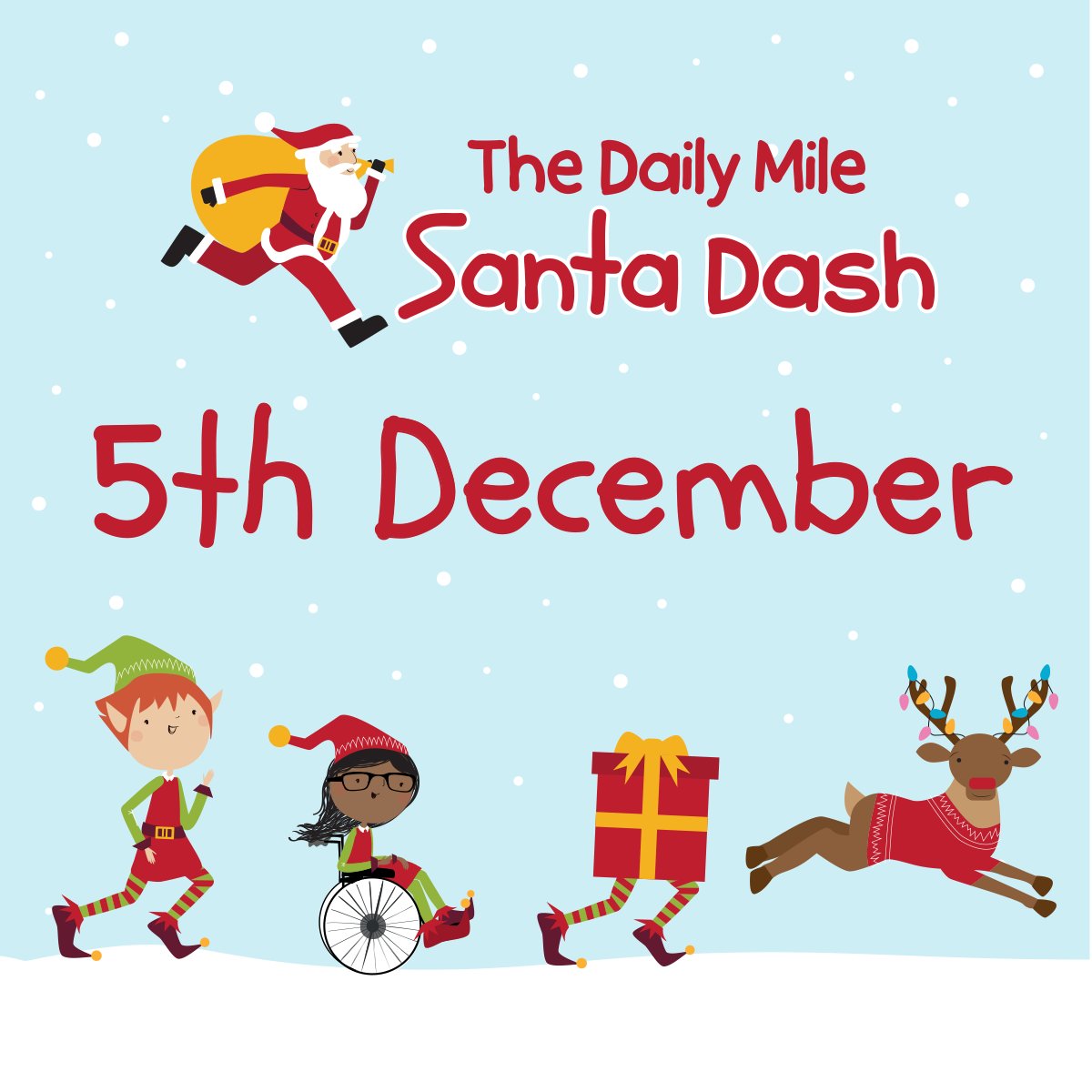 RunWales's tweet image. ⭐The Daily Mile Santa Dash is back!

 🎅On Friday 5 December, schools around the world will be walking, running or wheeling into the festive season 🏃‍♂️

Register your school today and access free resources and activities👇

r1.dotdigital-pages.com/p/7UG4-E1A/san…

#TheDailyMileSantaDash