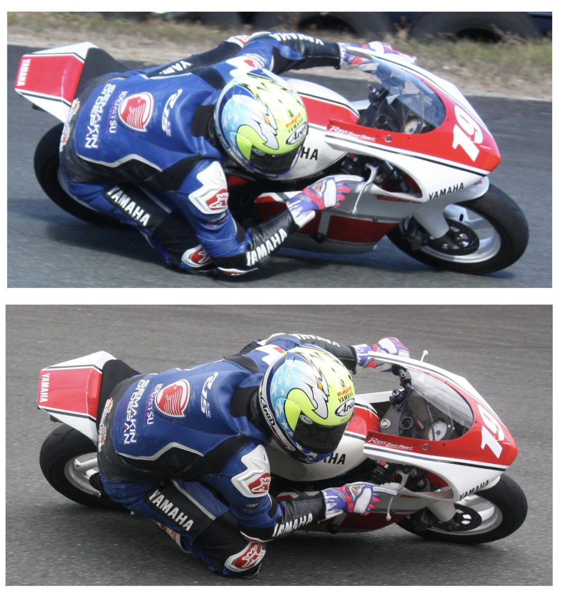 ごくたまにバイクには乗ってました。
ツーリングにも参加したり。
でも、やっぱりヒザ擦って乗るのがいいですね。