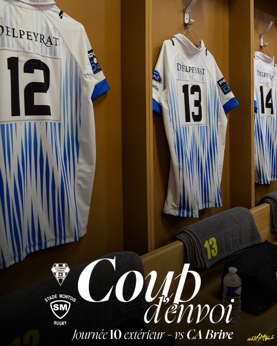 ➡️ 𝑪𝒐𝒖𝒑 𝒅'𝒆𝒏𝒗𝒐𝒊 de la J10 face au <a href="/CABCLRUGBY/">CA Brive Rugby</a>  !

📍 Amédée Domenech
📺 Canal+ Live | live score sur stademontoisrugby.fr

#enSMble #ProD2