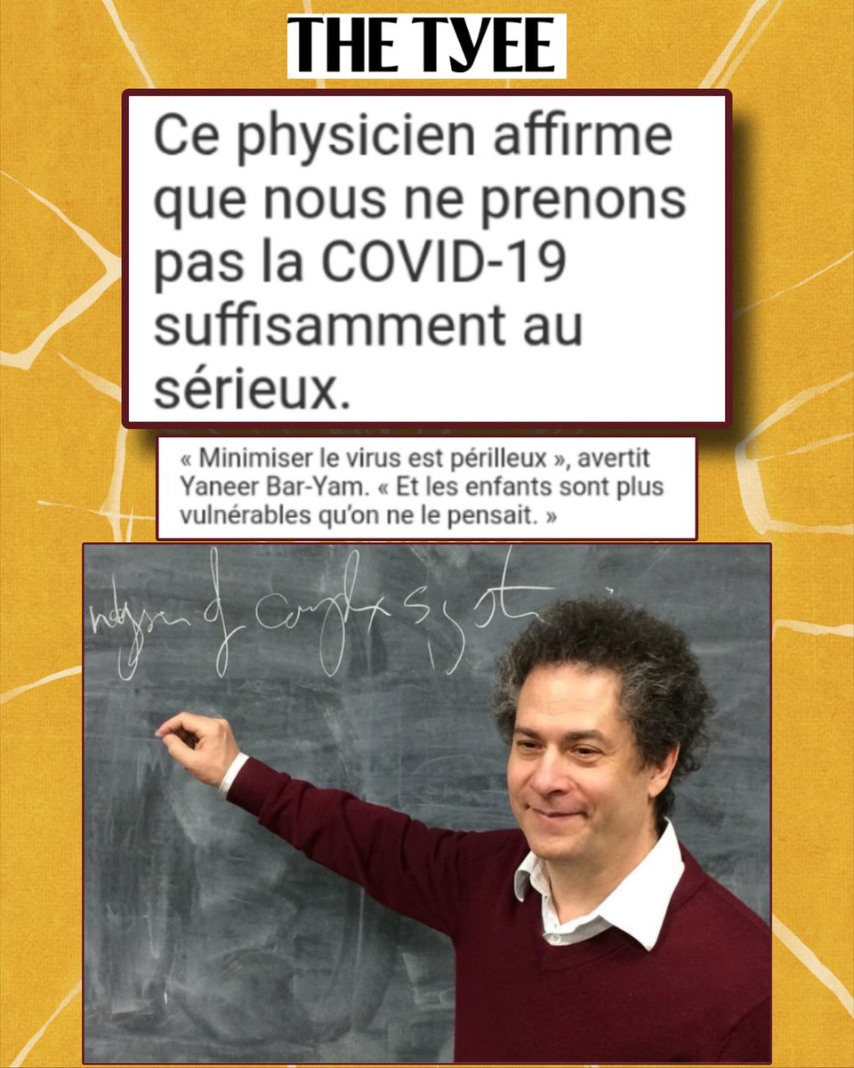 🧵“Minimiser la COVID-19 est périlleux”
Le physicien Yaneer Bar-Yam (MIT) tire la sonnette d’alarme :

🗣️« Nous pourrions être en train de traverser une crise de déclin immunitaire à évolution lente. »

Un résumé de son analyse percutante, par Andrew Nikiforuk pour <a href="/TheTyee/">The Tyee</a>👇
