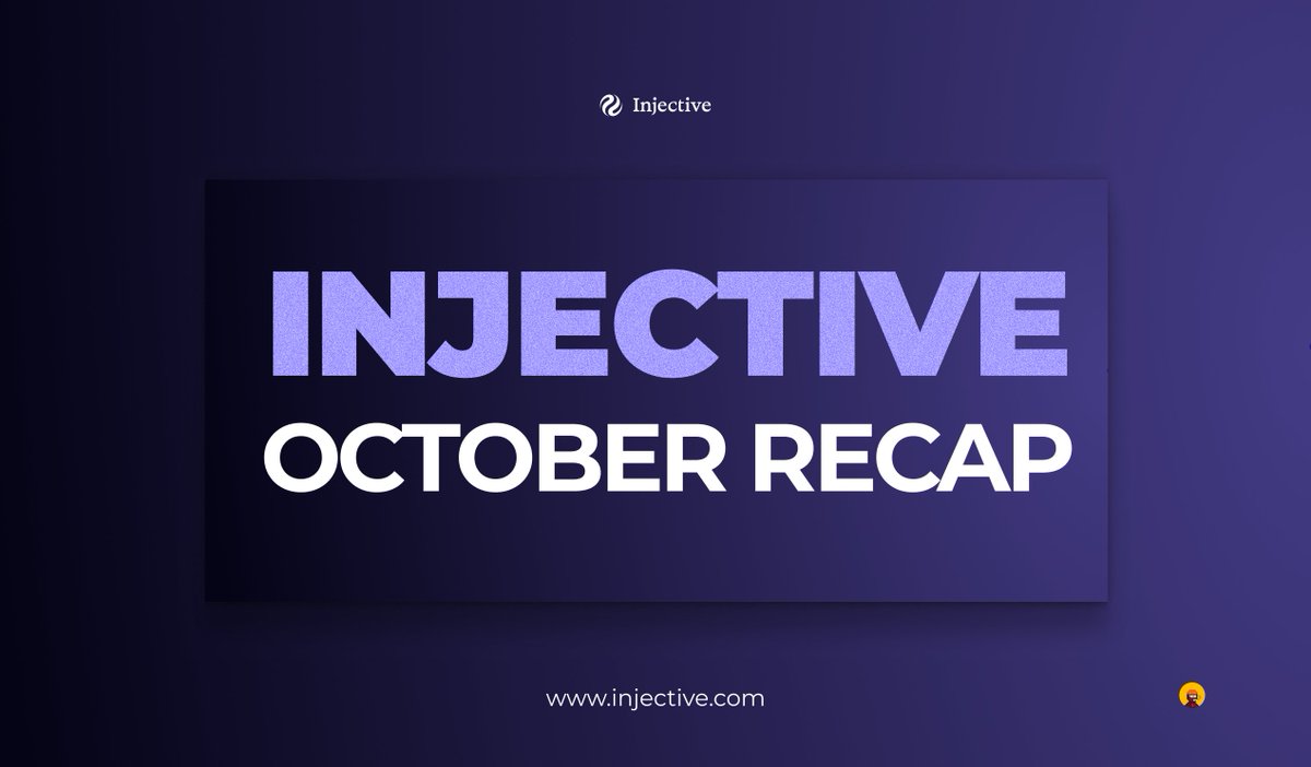 $INJ | <a href="/injective/">Injective 🥷</a> Monthly Recap! ⚡️

October was indeed an impactful month for the $INJ ecosystem.

- New Pre-IPO markets and futures

- Injective’s new bridge

- Two new Injective ETFs

- Pineapple keeps buying $INJ

- New dApp launches

and lots more...

Let’s dive in, a thread
