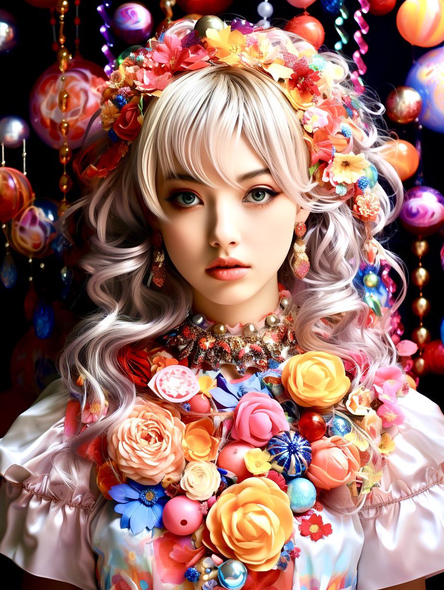 misaki_artlight's tweet photo. 💐「Bloom in Colors」– カラフルな夢をまとう

色の魔法に包まれて、世界が静かに光る。
When you bloom, the universe blooms with you.

#fashionart #flowerportrait #aiart #fantasyphoto #dreamvibes https://t.co/ghlMOHok1j
