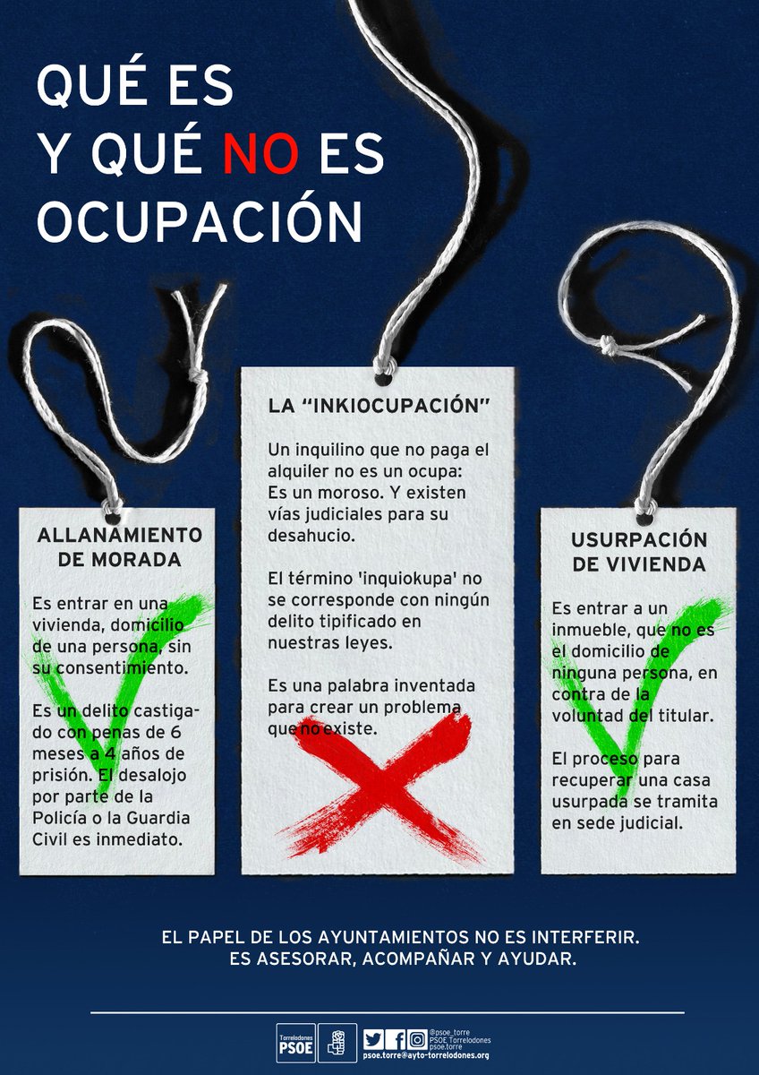 Nuestra colaboración en la revista municipal de #torrelodones de este mes. ¿De qué hablamos cuando se habla de #ocupación ? ¿Qué pasa cuando alguien no paga el alquiler?