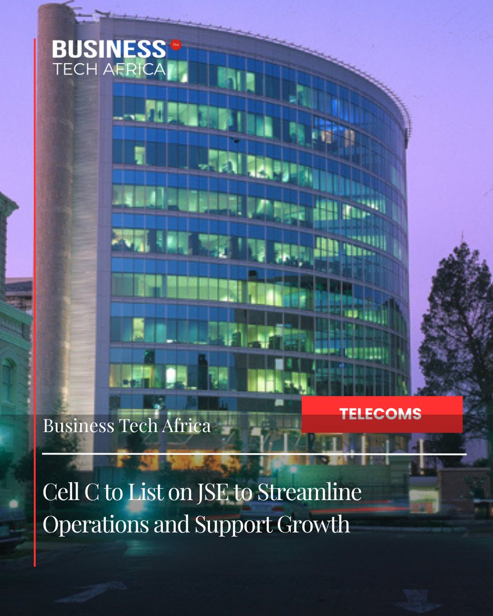 BusinessTech_SA's tweet image. South Africa’s mobile operator, Cell C Holdings, has announced plans to list on the Johannesburg Stock Exchange (JSE), a strategic move designed to streamline its balance sheet, enhance its brand presence, and support its next phase of growth.

#CellC #JSE #BusinessTechAfrica…