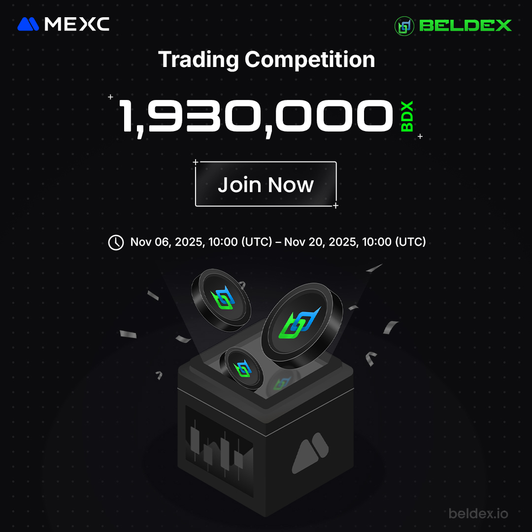 BeldexCoin's tweet photo. Beldex Trading Competition is LIVE on MEXC

Deposit, trade spot or futures, and complete the task to earn $BDX rewards https://t.co/EFPj8Ce2Qy