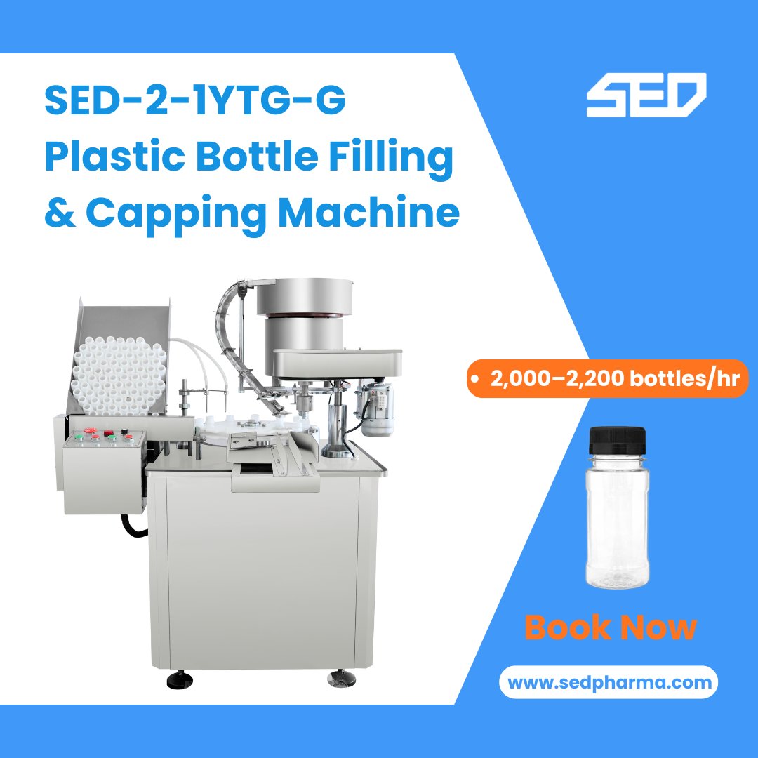 SedPharma's tweet image. 💧 Looking for faster, more precise liquid filling?

Meet the SED-2-1YTG-G Plastic Bottle Filling &amp;amp; Capping Machine!

🌐sedpharma.com

#sedpharma #LiquidFillingMachine #pharmaceuticalequipment #liquidfiller #cappingmachines #plasticbottlefilling #packingmachine