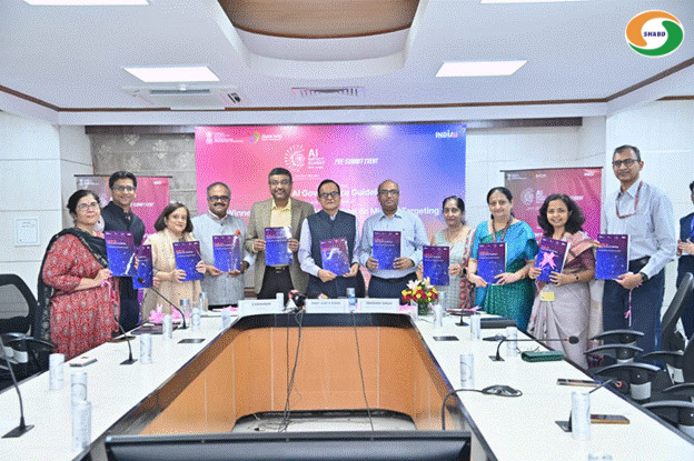 PBSHABD's tweet image. The Ministry of Electronics and IT unveiled India’s AI governance guidelines to promote safe and trusted innovation. 

The event also honoured winners of the IndiaAI–GSI Hackathon, with special recognition for all-women teams.

Find clean feed, copyright-free content exclusively…