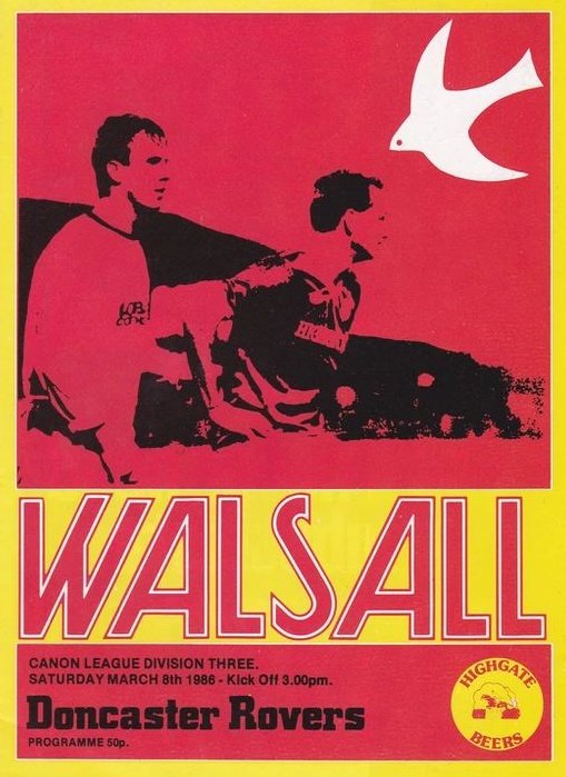 footballmemorys's tweet image. Programme cover for the Walsall v Doncaster Rovers clash back in 1986

#WFC #Walsall #Saddlers #DRFC #DoncasterRovers #Donny #Programmes