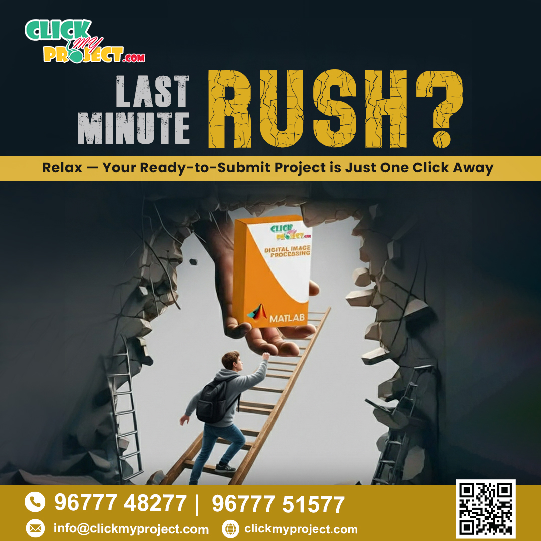 ClickMyProject's tweet image. Beat the Last Minute Rush with ClickMyProject🔥
🔗 website: clickmyproject.com
#clickmyprojectmadurai #finalyearprojectideas #techinnovation #studentdevelopers #aiandml #iotcommunity #codinglife #edtechindia #projectshowcase  #engineeringstudents #matlabcoding