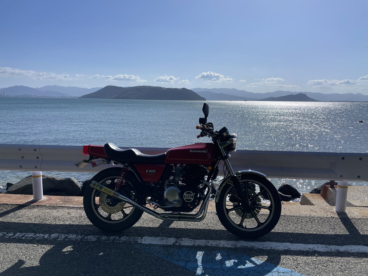 Dream750CB's tweet photo. 秋晴れの志賀島。気持ち良い。 https://t.co/oS5lxHcKE6