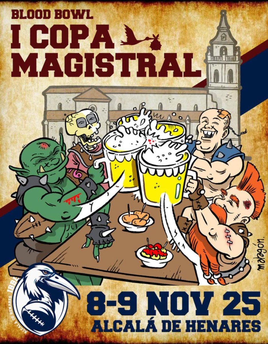 CirculoIsengard's tweet image. Mañana comienza nuestro primer gran torneo de Bloodbowl,
La I Copa Magistral, que reunirá a 120 jugadores de Bloodbowl en equipos de 4 participantes, en un torneo de dos días y 5 rondas. 
Esperemos que salga tan bien como esfuerzo, dedicación y cariño le hemos puesto.
