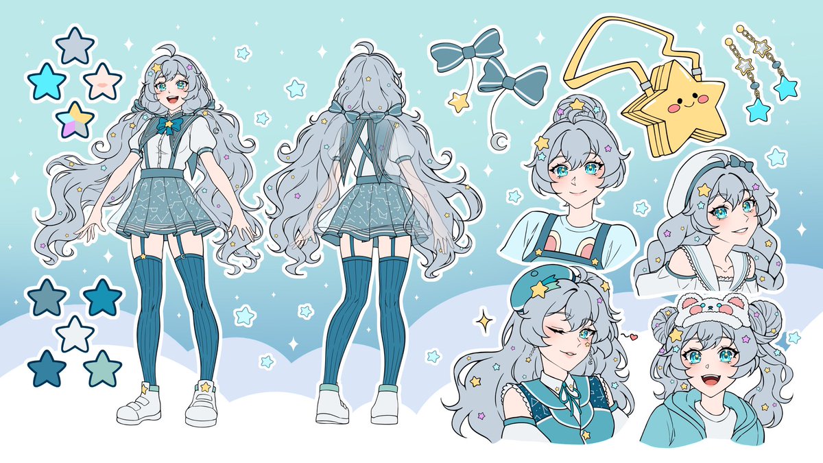 LunalyHoshi's tweet image. Hiya Starshines~ I'm Lunaly but you can also call me Luna, your resident starchild hoping to bring bright smiles✨

🔴LIVE Tag: #LunalyLive
🎨Art Tag: #Lunalyllust
🔞NSFW Tag: #LunalyEclipse
🤡Meme Tag: #LunaMemeHoshi
✨Fandom: Starshines

Ref Sheet by: @/Vhenyfire
#Vtuber