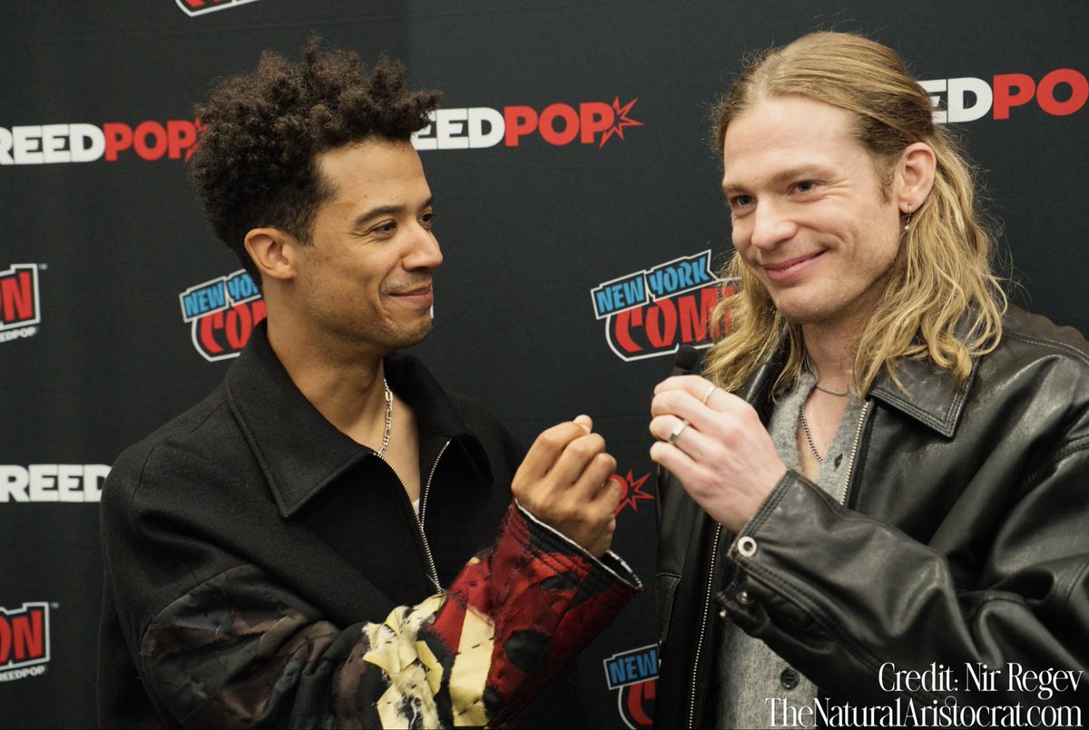 streidupdates's tweet image. Sam Reid and Jacob Anderson at #NYCC for #TheVampireLestat 🖤

📸: Nir Regev