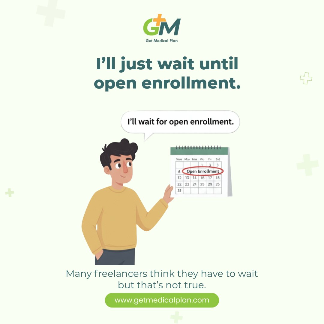 getmedicalplan's tweet photo. Freelancers waiting for open enrollment? You don’t have to.
With Get Medical Plan, you can enroll anytime and protect your peace of mind today. 💙
👉 Check the link in the comments.
#Freelancers #GetMedicalPlan #SelfEmployed #FlexibleCoverage #PeaceOfMind https://t.co/2dygRwKtAK