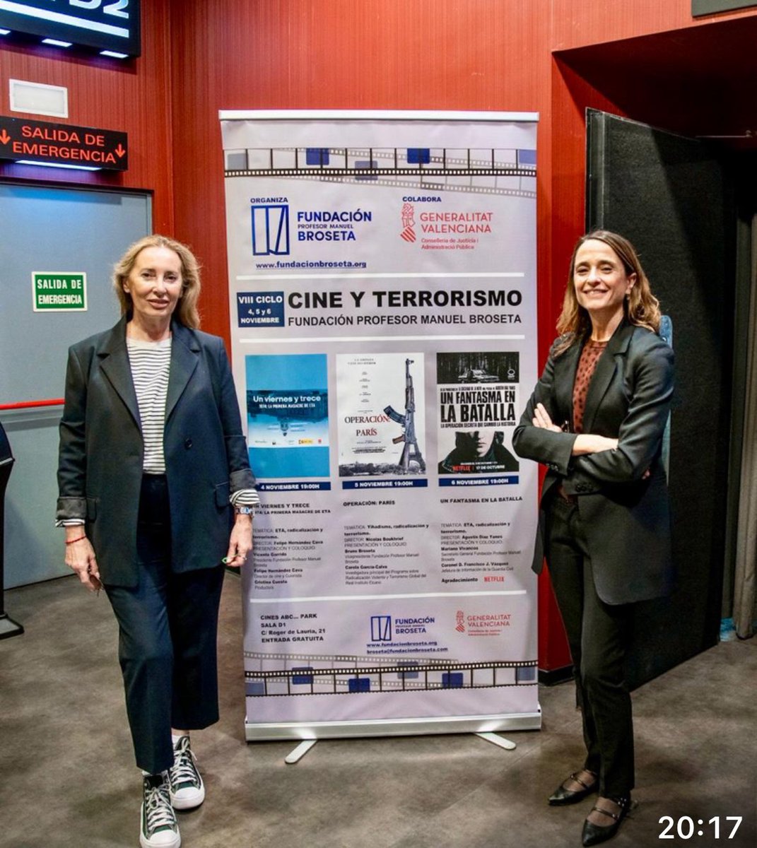 Segunda jornada del Ciclo del Cine y Terrorismo con la proyección de Operación París (“Made in France”). Cine Fórum a cargo de Carola Garcia Calvo <a href="/carolagc13/">Carola García-Calvo</a> del <a href="/rielcano/">Real Instituto Elcano</a> y Lola Narváez de la Fundación <a href="/ProfBroseta/">Fundación Prof.Manuel Broseta</a> <a href="/VivancosMariano/">Mariano Vivancos</a> <a href="/VteGarrido/">Vicente GarridoMayol</a>
