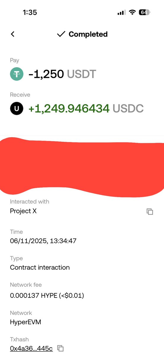 Gatalong_Trades's tweet image. @prjx_hl @Lamboland_ after swapping the ui actually shows 1254 USDC token when actual fact it is 1249.9 usdc which can be quite misleading, thou i understand the rates have been updated but showing correct ui is important as well! 
Love the protocol and hope you guys can fix it