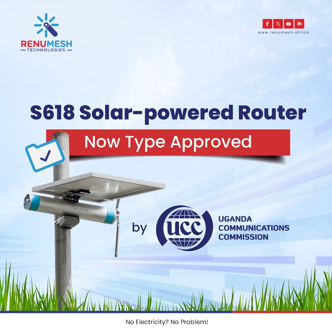 A Milestone for Homegrown Innovation🎉

We’re excited to announce that the S618 Solar-powered Router has attained Type Approval from the Uganda Communications Commission (<a href="/UCC_Official/">UCC</a>), a product designed and locally assembled right here in Uganda!

This approval marks a huge