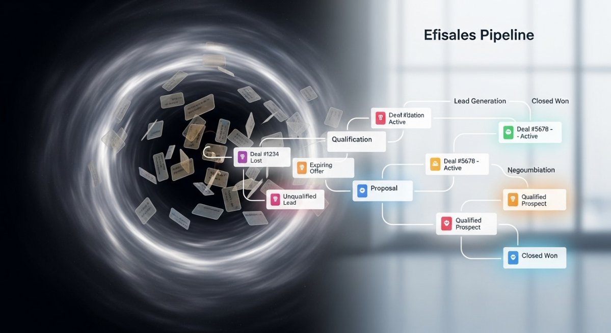 efisales's tweet image. Most sales teams lose deals in the dark — buried in emails, calls, and chaos.
Efisales brings your entire pipeline into one view.
See who’s stuck, who’s hot, and who’s ghosting.
No more blind spots. Only opportunities.
#PipelineManagement #SalesVisibility #Efisales