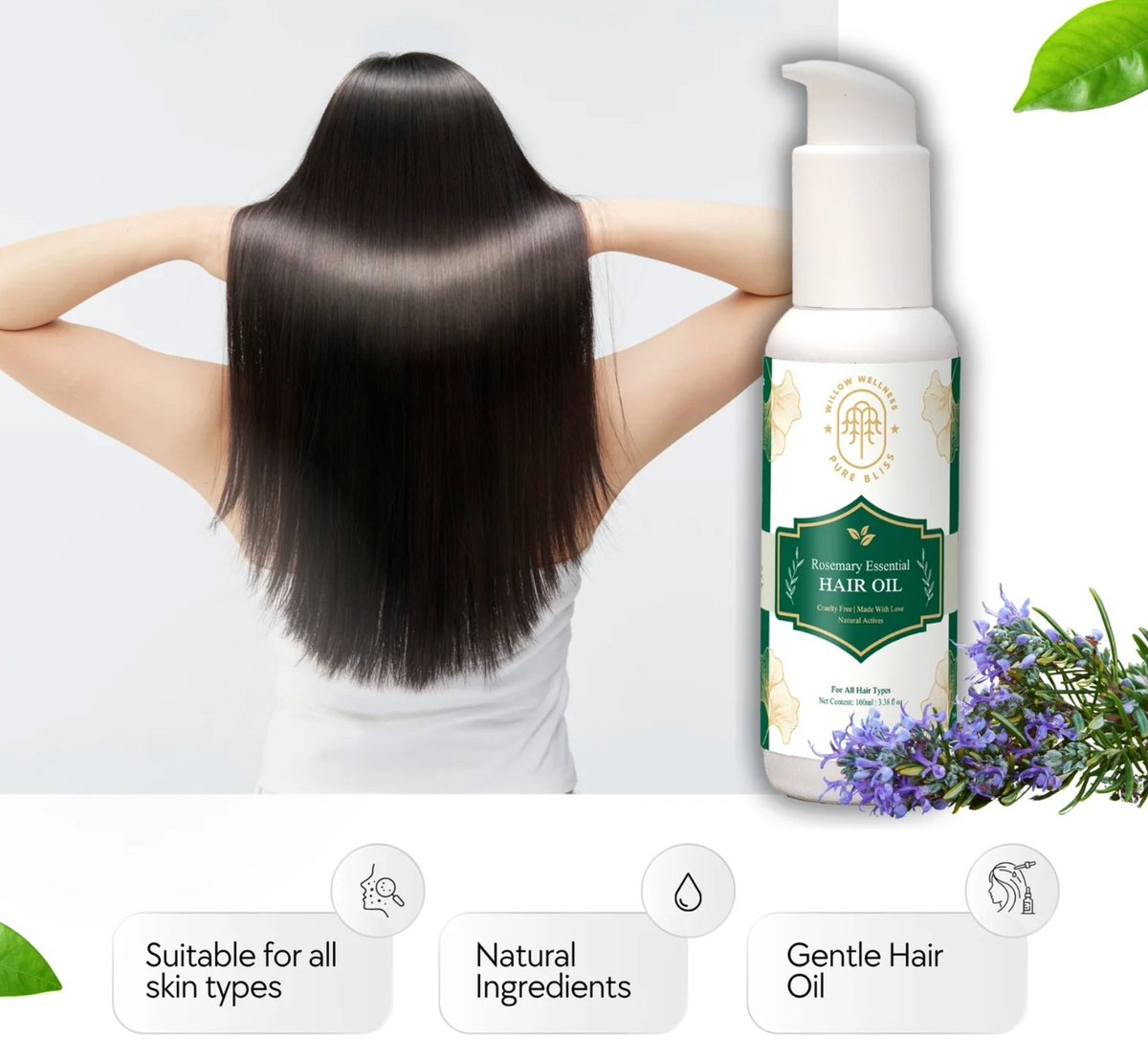 Good hair starts with good care 🌿
Use Rosemary Hair Oil to strengthen roots, calm scalp &amp; add shine — naturally!
💚 Buy 2 Get 1 Free 👇
👉 willowlifecare.com
#BeautyTips #HairGrowth #AyurvedicCare