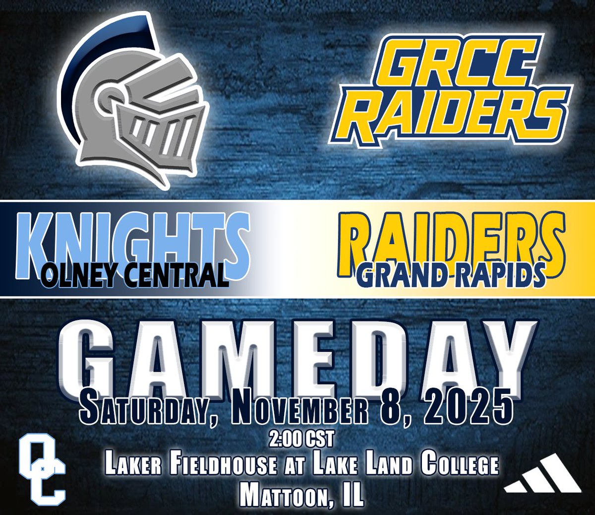 The Lady Knights are back at it this afternoon in Mattoon.  OCC will face the Raiders of Grand Rapids Community College at Lake Land College this afternoon at 2:00 CST.