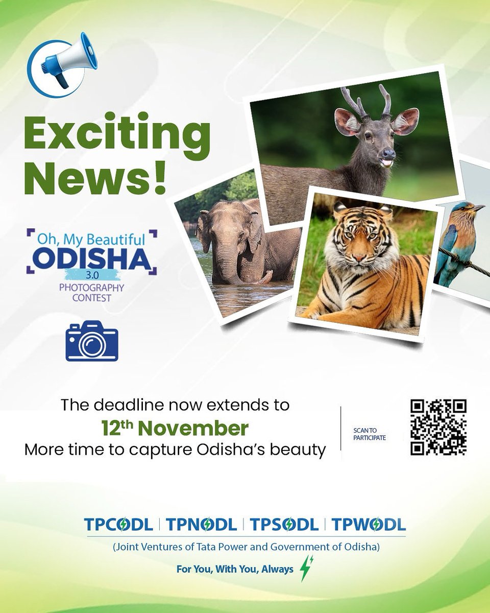We are thrilled by the incredible participation in the ‘Oh, My Beautiful Odisha 3.0’ Photography Contest!

To give more photographers a chance to showcase Odisha’s beauty, the entry deadline has been extended till 12th November 2025.

Don’t miss your chance to capture the state’s