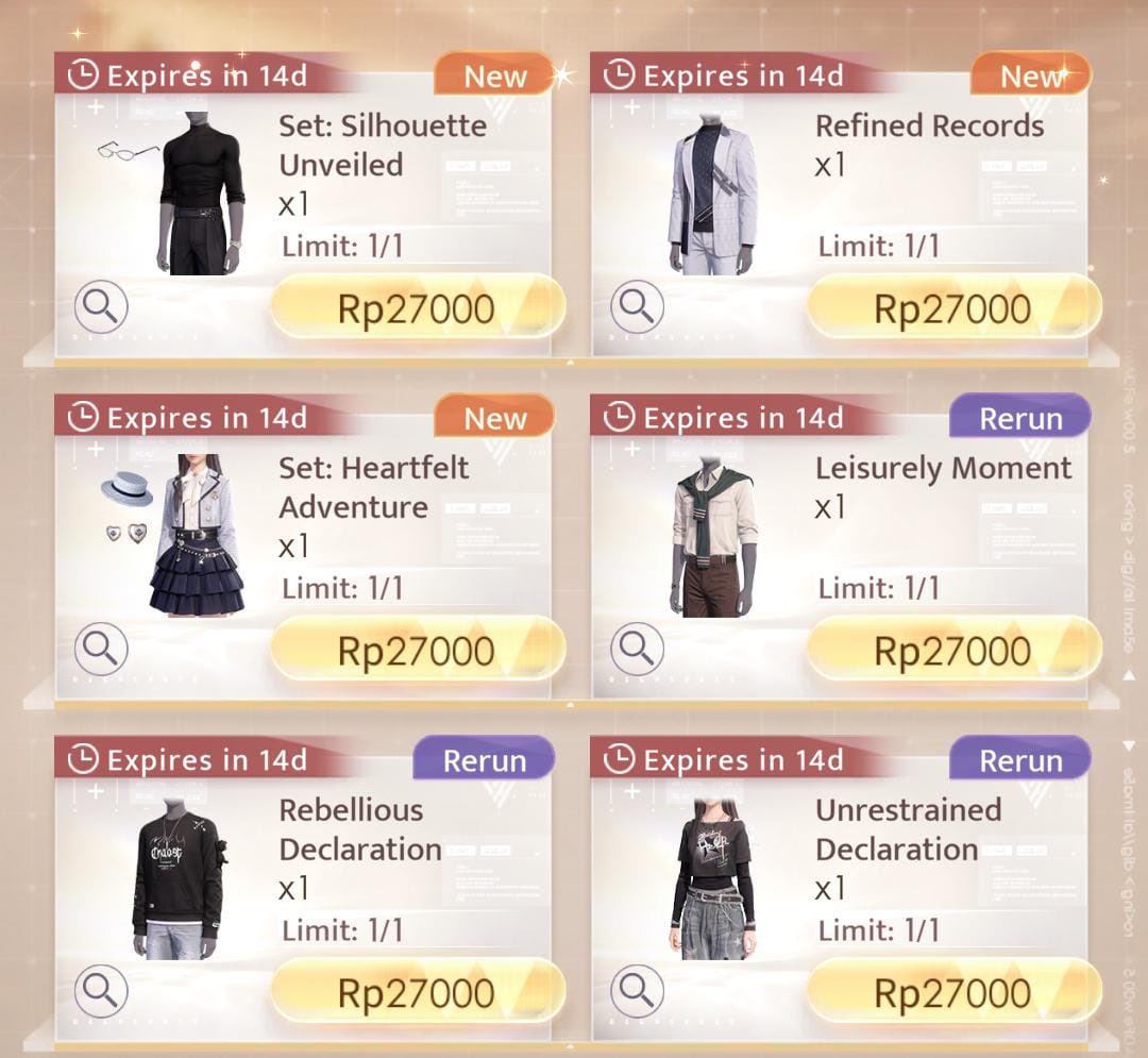 sasailyyy's tweet photo. ✨ GIVEAWAY NEW OUTFIT LADS FOR 2 WINNER ✨

📂 6 November - 8 November 

🎁 OUTFIT MEGASALE/RERUN (Bebas Pilih) For 2 Winner ‼️

💬 RULES GIVEAWAY 

• RT & Like Tweet Ini
• RT & Like Tweet Dibawah Ini
• INDO Only 🇮🇩
• Follow Aku (Opsional, Reply Kalo Mau Mutualan😉)
• Reply Mau Outfit Yang Mana

GOODLUCK 🩷