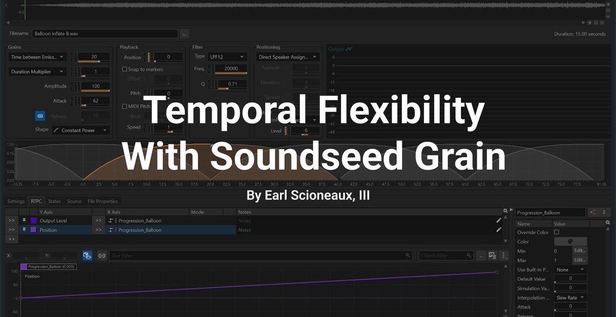 「Soundseed Grainによる時間的な柔軟性」をブログに投稿しました。 サウンドをオリジナルのタイミングから切り離し、時間的な柔軟性を確保しながらダイナミックな成果を実現する仕組みを紹介していますので、ぜひご覧ください！
hubs.ly/Q03RZ5jL0

#Audiokinetic #Wwise #サウンドデザイン