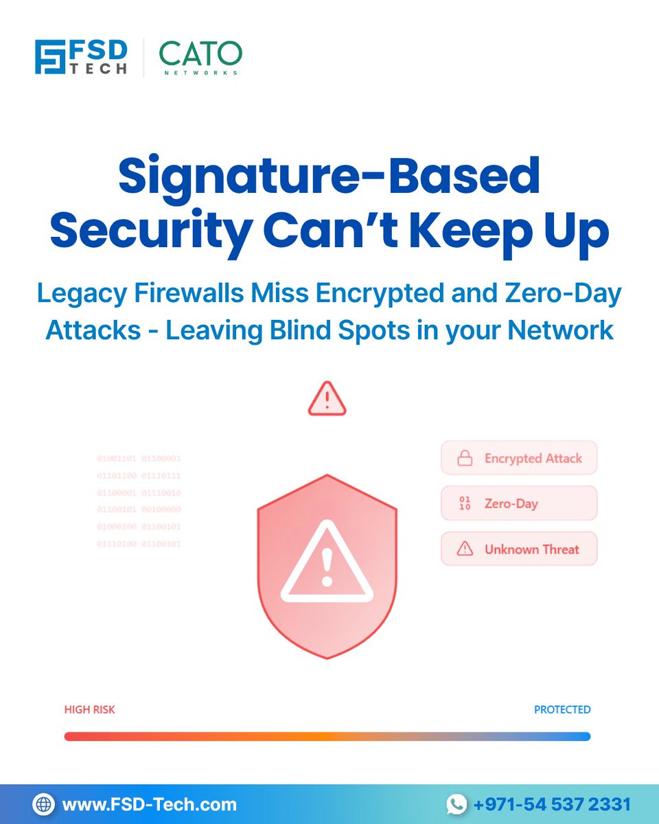 FsdTechnologies's tweet image. Protect Your Network In Real Time. 🔐
Enable IPS, Anti-Malware &amp;amp; TLS Inspection In Cato Networks CMA — Cloud-Native, Automated, Secure.

⚡ See. Detect. Defend.

Blog: blogs.fsd-tech.com/cato-threat-pr…

#CatoNetworks #SASE #CyberSecurity #Threat #NetworkSecurity #ZeroTrust #CloudSecurity
