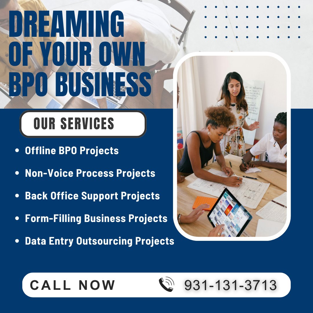 SJosheph48267's tweet image. Start Your BPO Journey with Confidence
Call us: 9311313713
.
.
.

#BPOProjects #FormFillingProjects, #DataEntryProjects,  #NonVoiceProjects #ZoeticBPO #MaharashtraBusiness #GujaratBusiness #KarnatakaBusiness #TamilNaduBusiness #DelhiBusiness #TelanganaBusiness #UttarPradesh