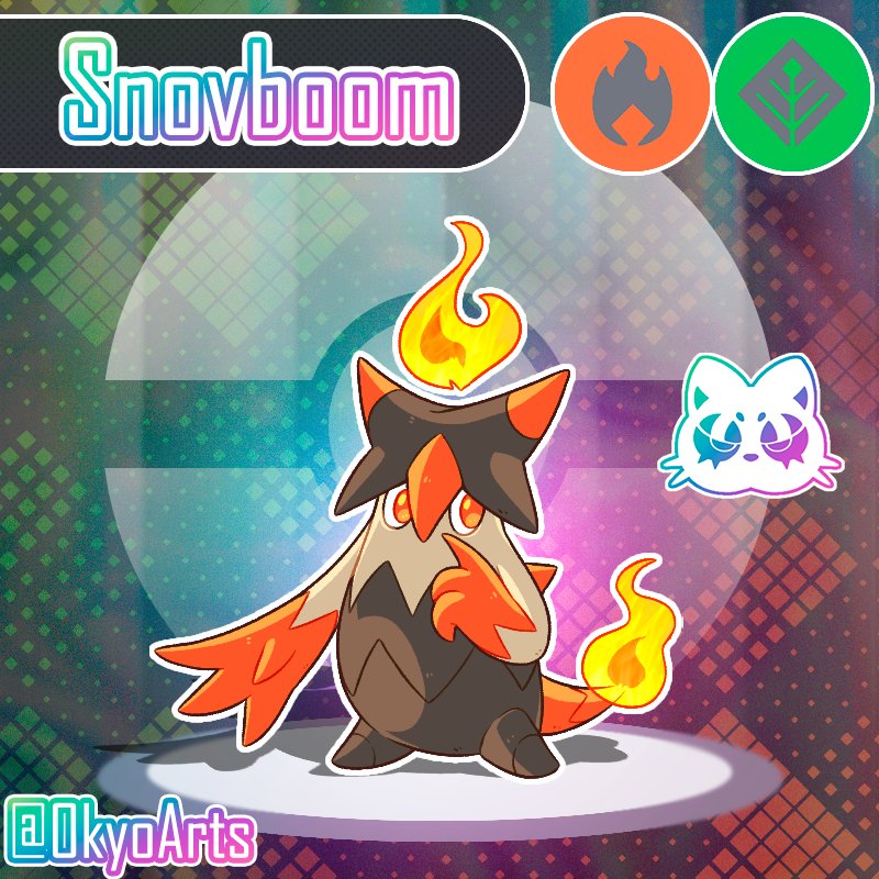 OkyoArts's tweet photo. Day 9: Explosion 🔥🌋 We're back to Faketober with this converging line from Snover and Abomasnow, these guys are so hot they start fires just to get excited! #faketober #Pokemon #PokemonLegendsZA    #PokemonTCGPocket #Inktober https://t.co/nkTXHqiTAx