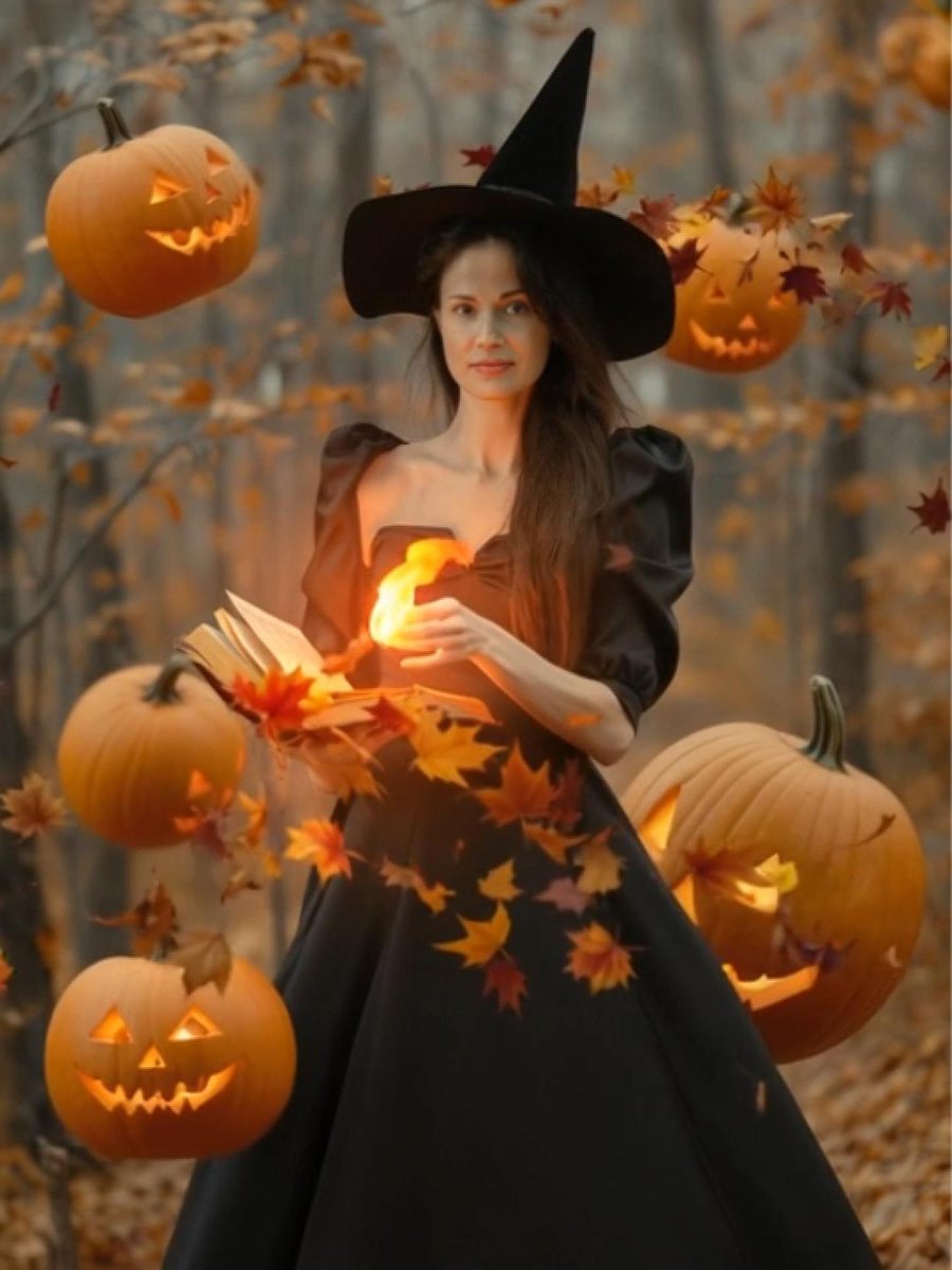 AlivePicture_'s tweet photo. Maria keeps dawn in her hands — not power, remembrance. 🔥🍁
#MariaSeries #AutumnLight #PumpkinMagic #SoftAlchemy #LeafWhisper #InnerFire #EtherealMood #ForestPoem #QuietPower #FeminineEnergy #SpiritualArt #ArtPhilosophy https://t.co/z1qgifzEf3