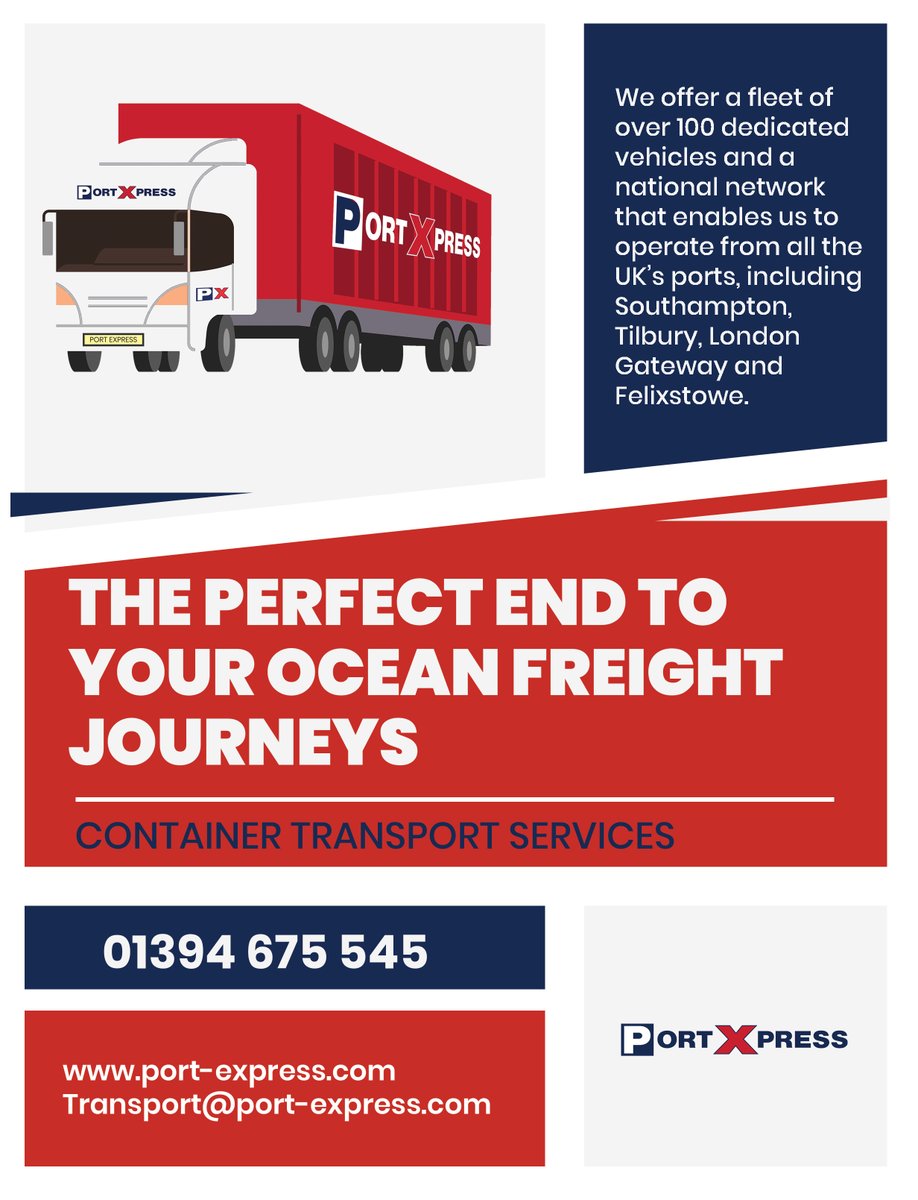 portexpress's tweet image. Now over 20 years providing quality, reliable, UK container transport services.
port-express.com
#20years  #containertransport  #freight  #logistics  #transport  #PortExpress