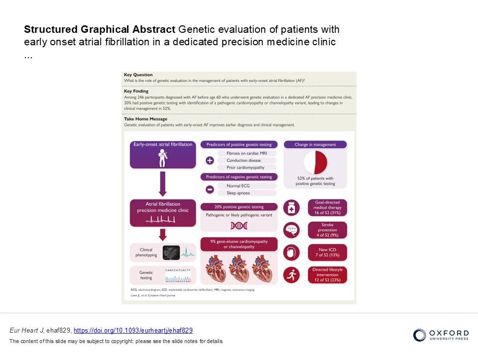 ehj_ed's tweet image. Genetic evaluation of early-onset atrial fibrillation: impact on patient management: read more in EHJ.

doi.org/10.1093/eurhea…

@ESCardio @ESC_Journals  #AtrialFibrillation #GeneticTesting #PrecisionMedicine #CardiologyResearch #EarlyOnsetAF #CardiacGenetics #Arrhythmia…