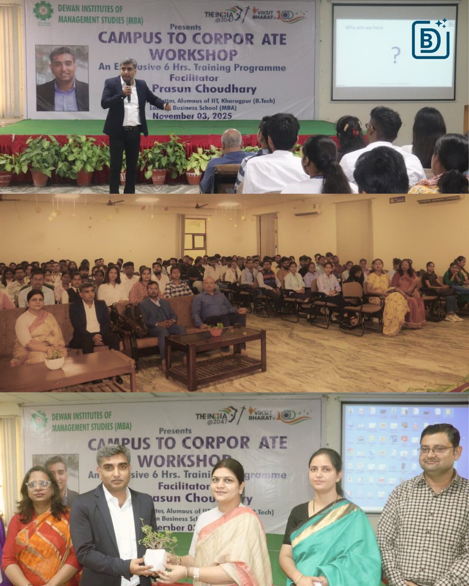 Azislyai's tweet photo. We conducted the “Campus to Corporate” workshop at DIMS, Meerut, empowering students with AI tools to become interview-ready.
Highlights:
💡 Company insights generation
📚 Turning assignments into interview strengths
Explore our multiple AI Agents — https://t.co/eC5si9aiGb https://t.co/IaFYj6Hoko