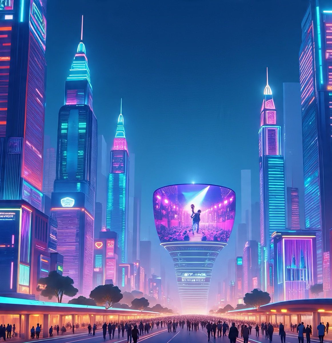 Wahyuagungf's tweet image. 🌐 My vision of @mawariXR  — a hyperconnected city where real-time rendering, distributed compute, and immersive experiences merge into one seamless digital universe.  The future of interaction is not just seen — it’s felt. #Mawari #ImmersiveInternet #RenderMeThis