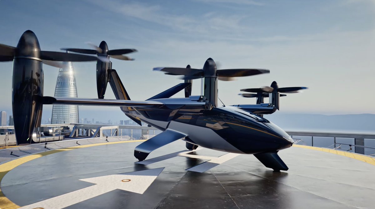 BridgingNews_'s tweet image. ARIDGE, #XPENG’s flying-car unit, unveiled the A868, a full tilt-rotor fixed-wing flying vehicle #eVTOL.

The hybrid six-seater targets multi-person, intercity air mobility with 500 km designed endurance and 360 km/h top speed, currently in flight testing.

📷: XPENG