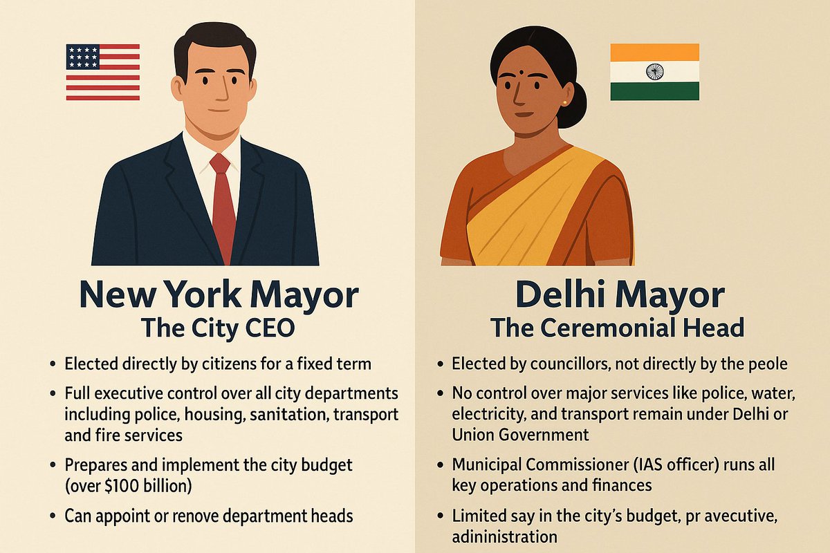 Why India’s Cities Need CEOs, Not Ceremonial Mayors.

Zohran Mamdani’s victory as New York’s Mayor should make India reflect why don’t our cities have powerful, directly elected mayors?

It’s time to give more authority to city mayors and move away from a bureaucrat-led system.