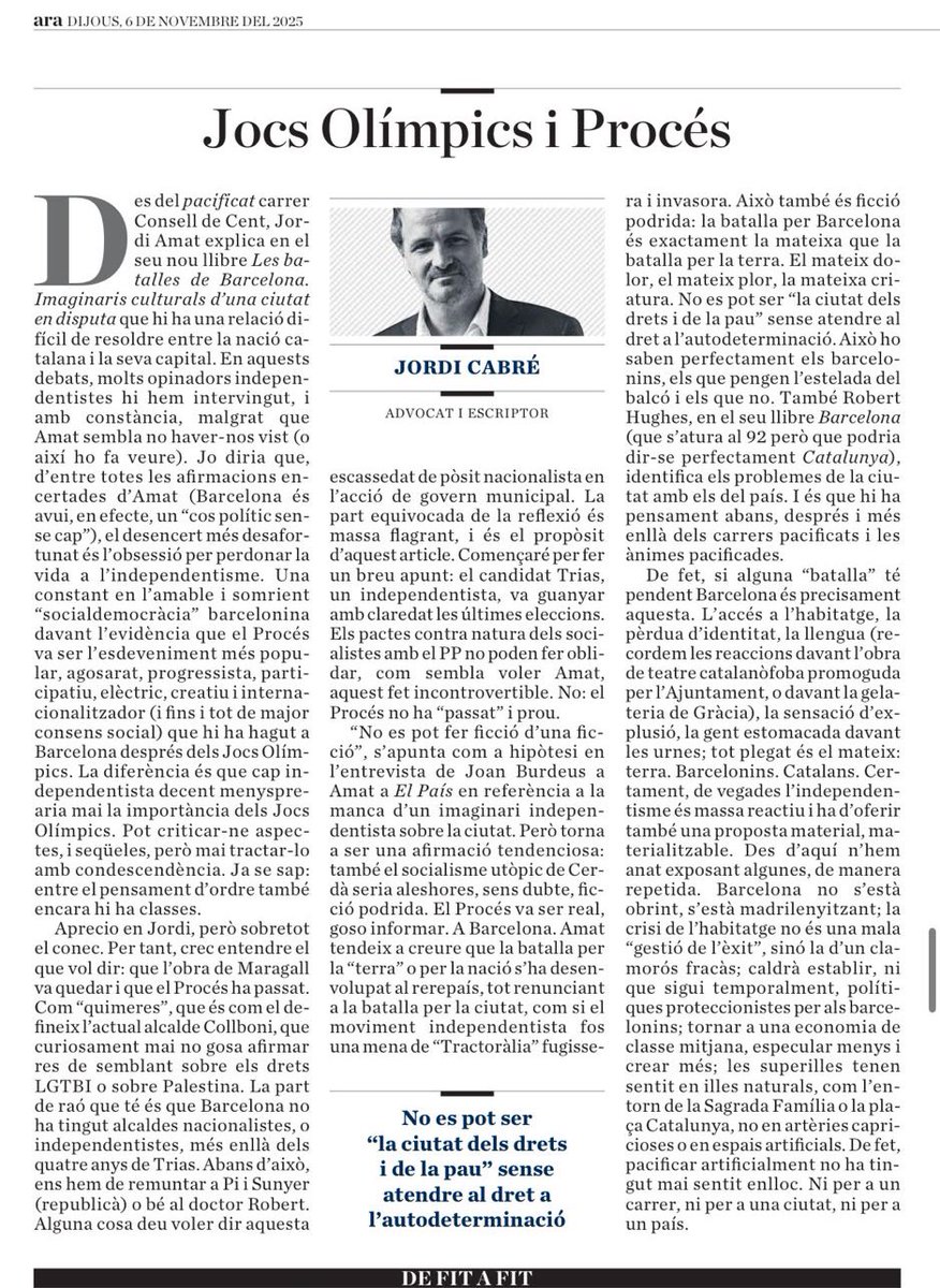 Sobre l’independentisme i Barcelona, en resposta a <a href="/jordiamat22/">Jordi Amat</a> .