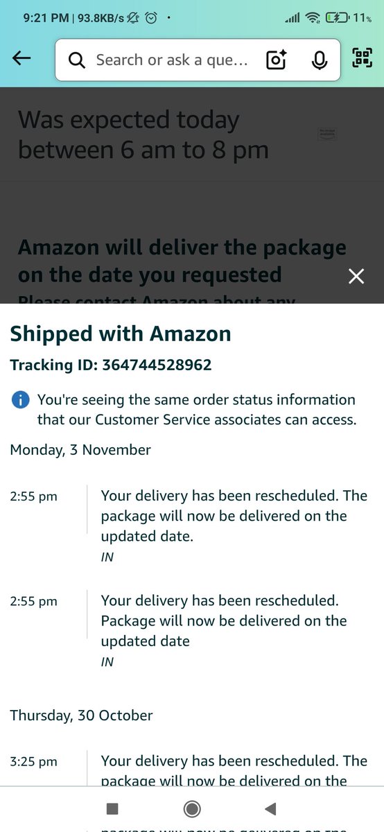 Raushan420's tweet photo. @amazonIN  Still not received my parcel. Too poor service from amazon https://t.co/iZnKRoxRU9