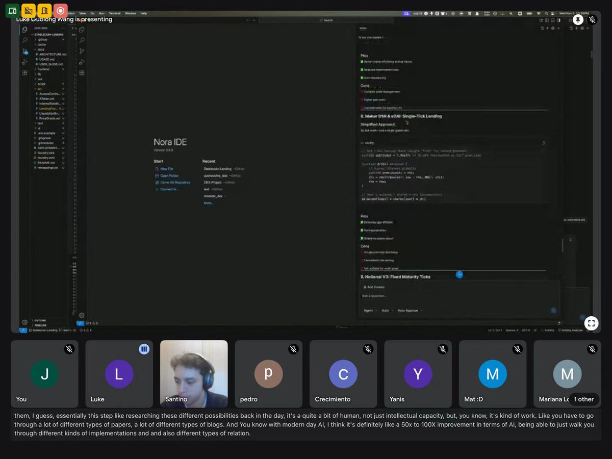 mynoraai's tweet photo. @crecimientoar That’s a wrap for our online session with @crecimientoar 💥
Incredible questions, sharp builders, and lots of DeFi energy.
Next: we go on-chain in Buenos Aires 🇦🇷
#BuildWithNora #Crecimiento #StartupWorldCup #Web3 #DeFi https://t.co/UzRgddatwm