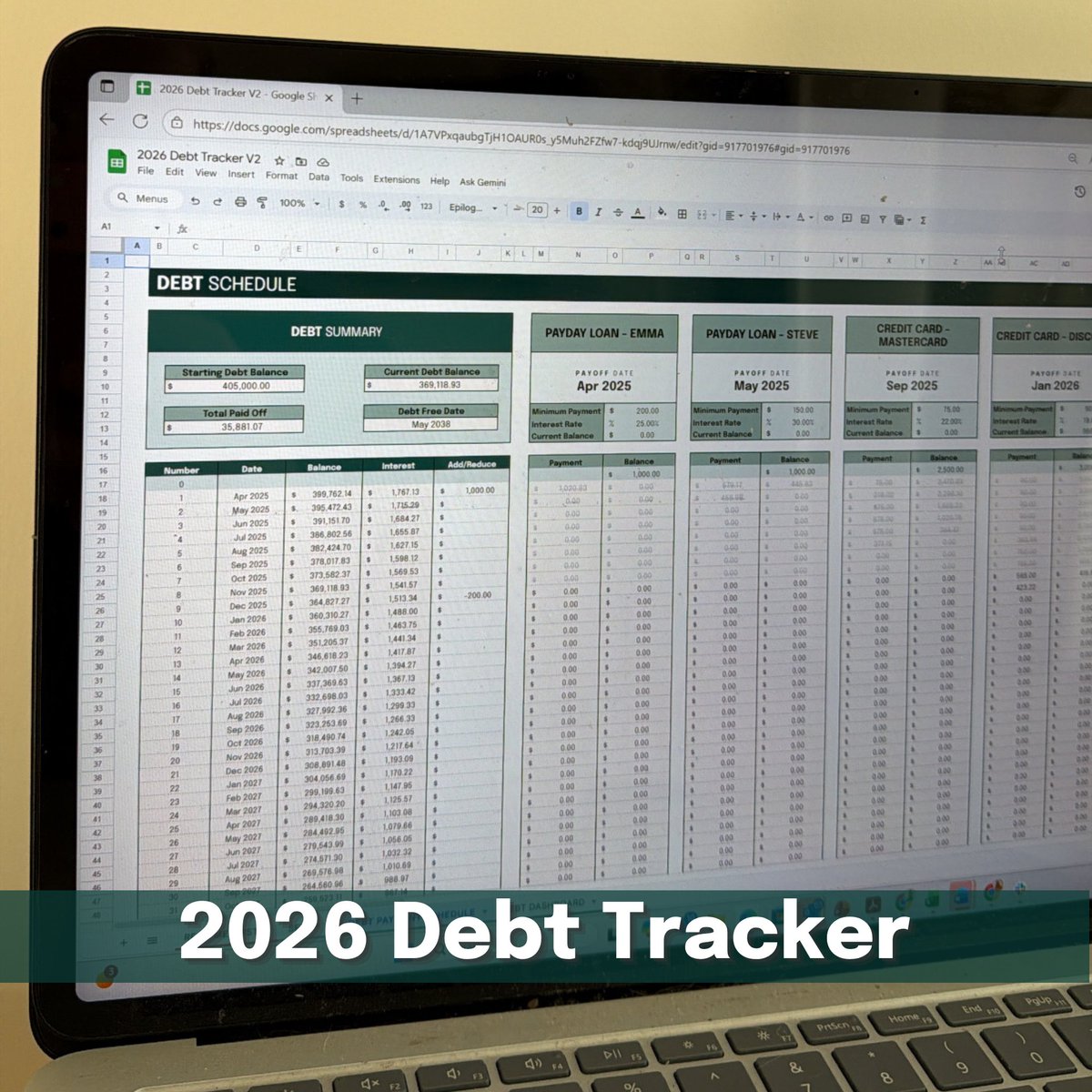exceldictionary's tweet image. 💳 NEW 2026 Debt Tracker!

Your roadmap to financial freedom — manage up to 30 debts, choose Snowball or Avalanche, and see your exact debt-free date + interest savings.

Join the waitlist for the lowest price 👉 excel-dictionary.com/pages/2026-tra…

#excel #debtfree #finance