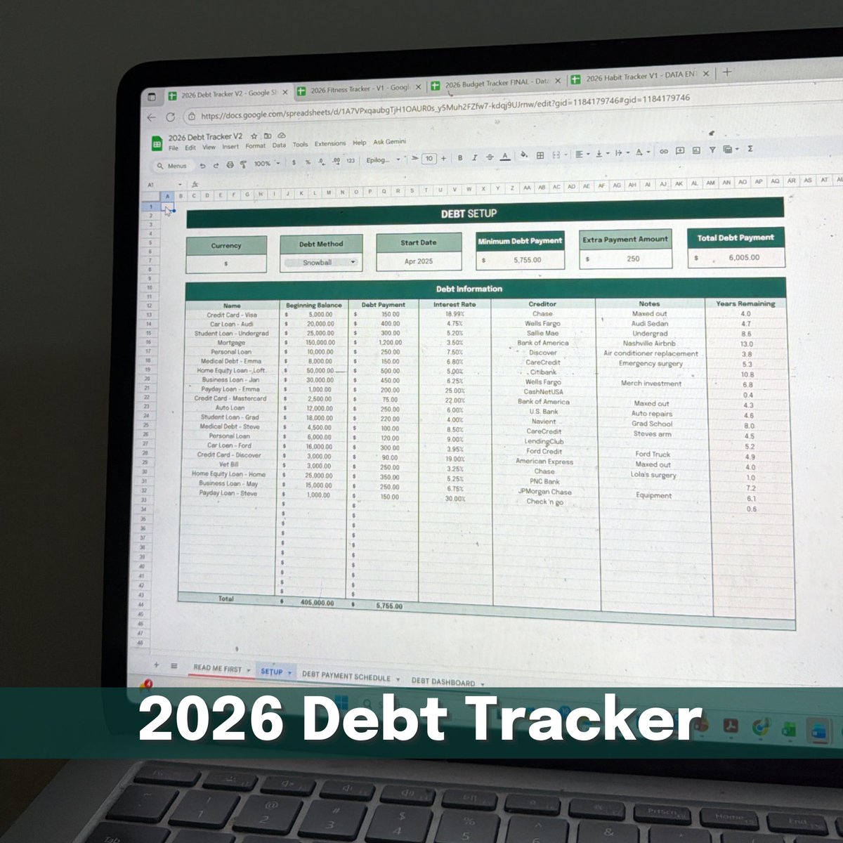 exceldictionary's tweet image. 💳 NEW 2026 Debt Tracker!

Your roadmap to financial freedom — manage up to 30 debts, choose Snowball or Avalanche, and see your exact debt-free date + interest savings.

Join the waitlist for the lowest price 👉 excel-dictionary.com/pages/2026-tra…

#excel #debtfree #finance