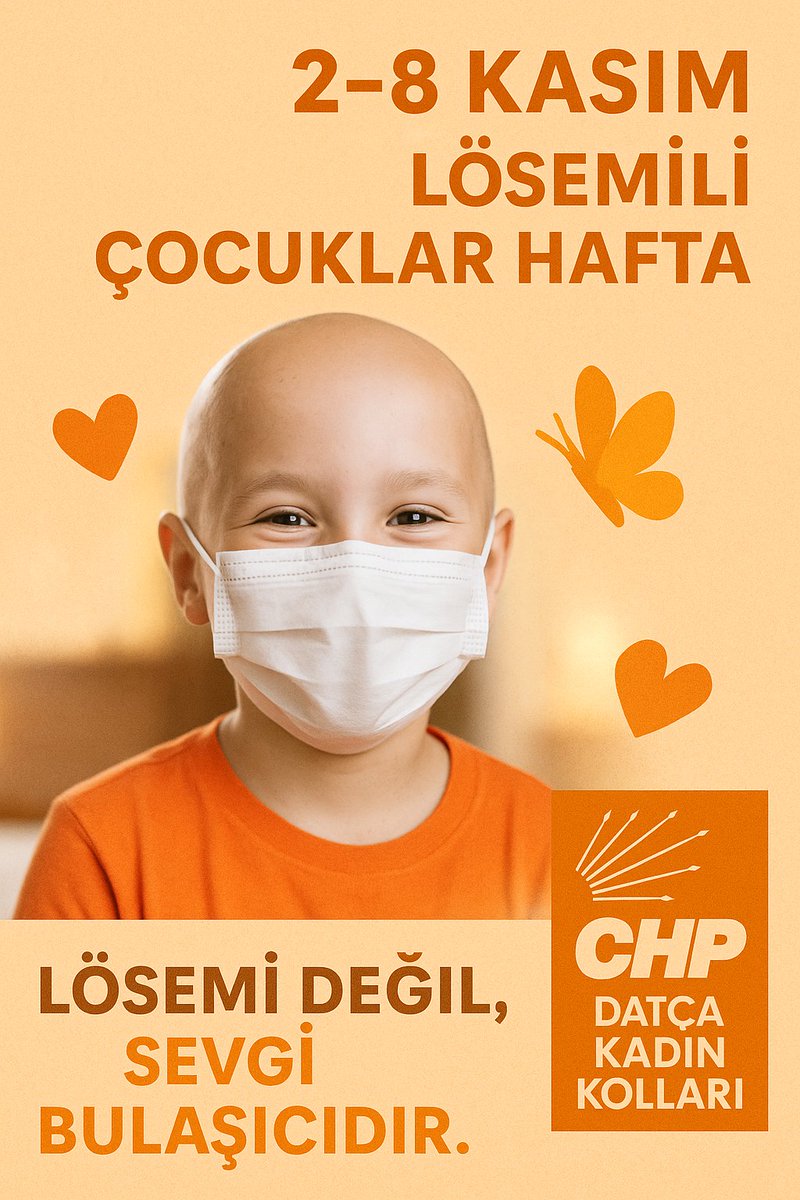 datca_chp's tweet image. 💛 2–8 Kasım Lösemili Çocuklar Haftası 💛

Her çocuğun gülümsemeye, oyun oynamaya, hayal kurmaya hakkı var.

#LösemiliÇocuklarHaftası #CHPKadınKolları #Datça #UmudaElVer #SevgiBulaşıcıdır

@herkesicinCHP
@ChpDatcaGenclik @DatcaChp @eczozgurozel @asezaioz48