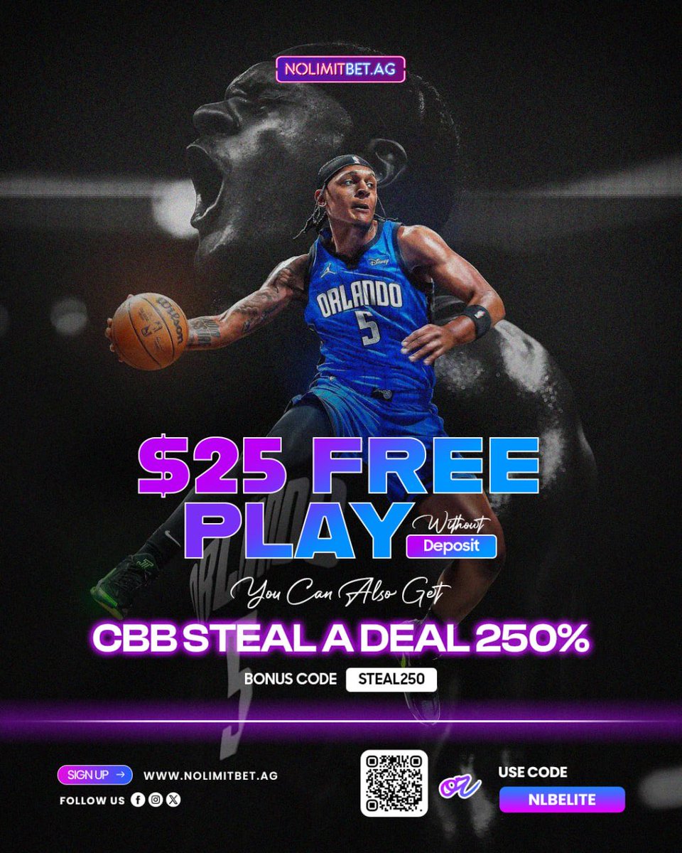 MasculineM7's tweet photo. πΈ Get in the game with $25 FREE PLAY β no deposit needed! π
Plus, grab a 250% CBB Steal a Deal Bonus and take your winnings to the next level! π₯
Use code STEAL250 to claim yours now!
πhttps://t.co/FVcRcHCEaC
#NoLimitBet #CBBBonus #STEAL250 #FreePlayBonus #StealADeal #BettingBonus #BasketballBetting #OnlineBetting #NoDepositBonus #SportsPromo